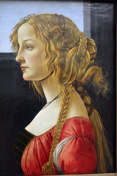 Profilporträt einer jungen Frau von Sandro Botticelli